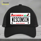 Wisconsin Dairyland Novelty License Plate Hat Mesh / Black