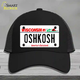 Oshkosh Wisconsin Novelty License Plate Hat Mesh / Black