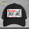 Great Lakes Wisconsin Novelty License Plate Hat Mesh / Black