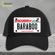 Baraboo Wisconsin Novelty License Plate Hat Mesh / Black