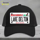 Lake Dalton Wisconsin Novelty License Plate Hat Mesh / Black