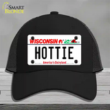 Hottie Wisconsin Novelty License Plate Hat Mesh / Black