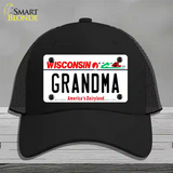 Grandma Wisconsin Novelty License Plate Hat Mesh / Black