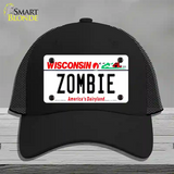 Zombie Wisconsin Novelty License Plate Hat Mesh / Black