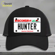 Hunter Wisconsin Novelty License Plate Hat Mesh / Black