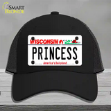 Princess Wisconsin Novelty License Plate Hat Mesh / Black