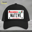 Native Wisconsin Novelty License Plate Hat Mesh / Black