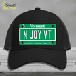 N Joy VT Vermont Novelty License Plate Hat Mesh / Black