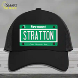 Stratton Vermont Novelty License Plate Hat Mesh / Black