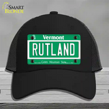 Rutland Vermont Novelty License Plate Hat Mesh / Black