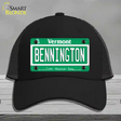 Bennington Vermont Novelty License Plate Hat Mesh / Black