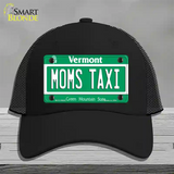 Moms Taxi Vermont Novelty License Plate Hat Mesh / Black