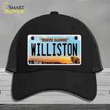 Williston North Dakota Novelty License Plate Hat Mesh / Black