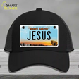 Jesus North Dakota Novelty License Plate Hat Mesh / Black