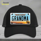 Grandma North Dakota Novelty License Plate Hat Mesh / Black