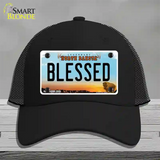 Blessed North Dakota Novelty License Plate Hat Mesh / Black