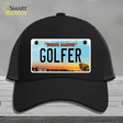 Golfer North Dakota Novelty License Plate Hat Mesh / Black