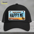 Happy Me North Dakota Novelty License Plate Hat Mesh / Black