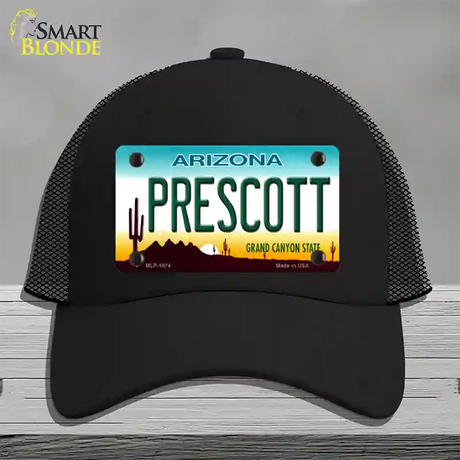 Prescott Arizona Novelty License Plate Hat Mesh / Black