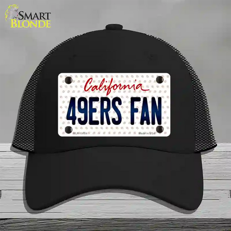 49ERS Fan California Novelty License Plate Hat Mesh / Black