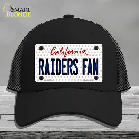 Raiders Fan California Novelty License Plate Hat Mesh / Black