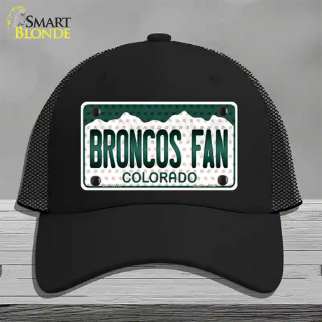 Broncos Fan Colorado Novelty License Plate Hat Mesh / Black