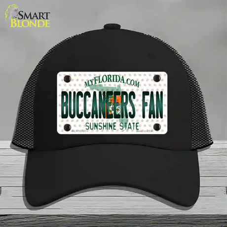 Buccaneers Fan Florida Novelty License Plate Hat Mesh / Black