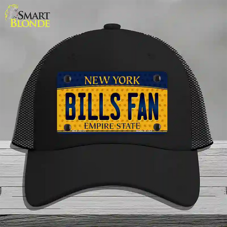 Bills Fan New York Novelty License Plate Hat Mesh / Black