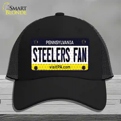 Steelers Fan Pennsylvania Novelty License Plate Hat Mesh / Black