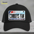 Cowboys Fan Texas Novelty License Plate Hat Mesh / Black