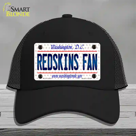 Redskins Fan Washington DC Novelty License Plate Hat Mesh / Black