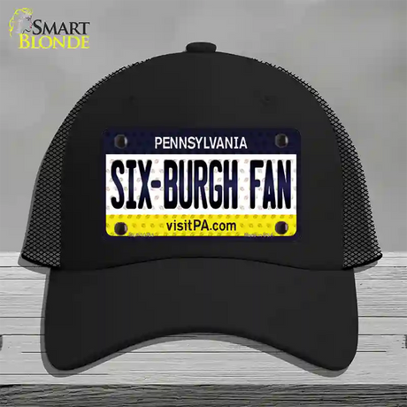 Six Burgh Fan Pennsylvania Novelty License Plate Hat Mesh / Black