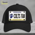 Colts Fan Bicentennial Indiana Novelty License Plate Hat Mesh / Black