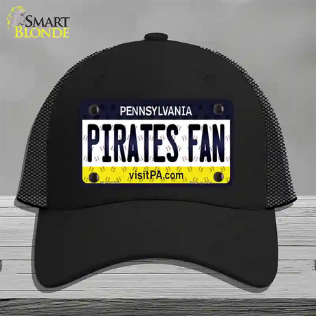 Pirates Fan Pennsylvania Novelty License Plate Hat Mesh / Black