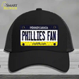 Phillies Fan Pennsylvania Novelty License Plate Hat Mesh / Black