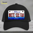 White Sox Fan Illinois Novelty License Plate Hat Mesh / Black