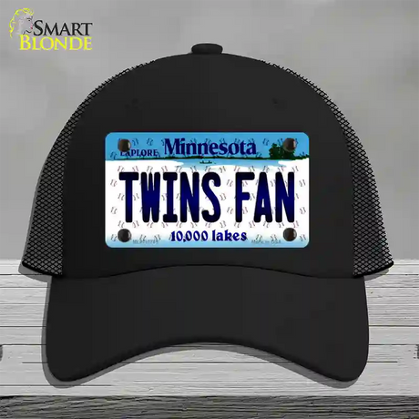 Twins Fan Minnesota Novelty License Plate Hat Mesh / Black