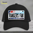 Rangers Fan Texas Novelty License Plate Hat Mesh / Black