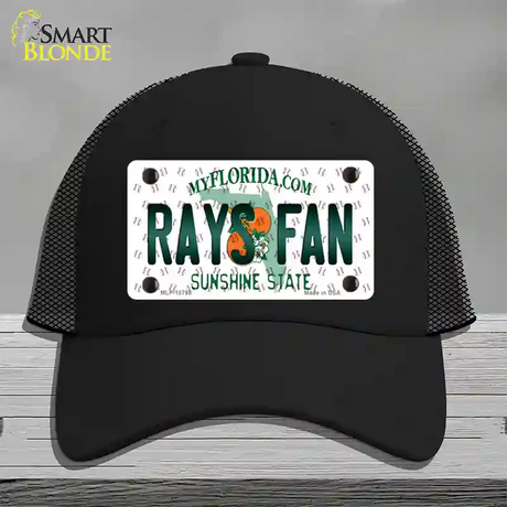 Rays Fan Florida Novelty License Plate Hat Mesh / Black