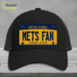 Mets Fan New York Novelty License Plate Hat Mesh / Black