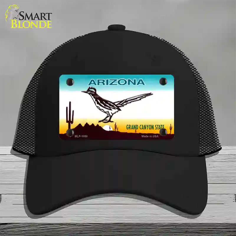 Roadrunner Arizona Novelty License Plate Hat Mesh / Black