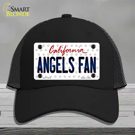 Angels Fan California Novelty License Plate Hat Mesh / Black