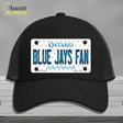 Blue Jays Fan Ontario Novelty License Plate Hat Mesh / Black