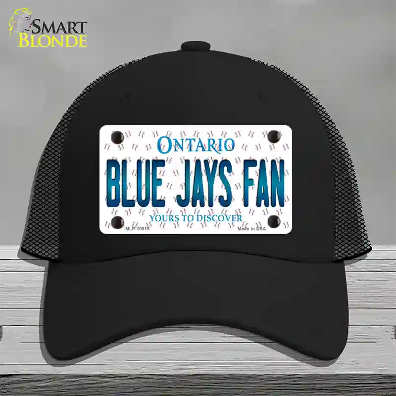 Blue Jays Fan Ontario Novelty License Plate Hat Mesh / Black