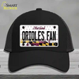 Orioles Fan Maryland Novelty License Plate Hat Mesh / Black