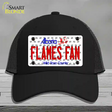 Flames Fan Alberta Novelty License Plate Hat Mesh / Black