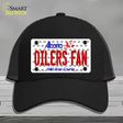 Oilers Fan Alberta Novelty License Plate Hat Mesh / Black