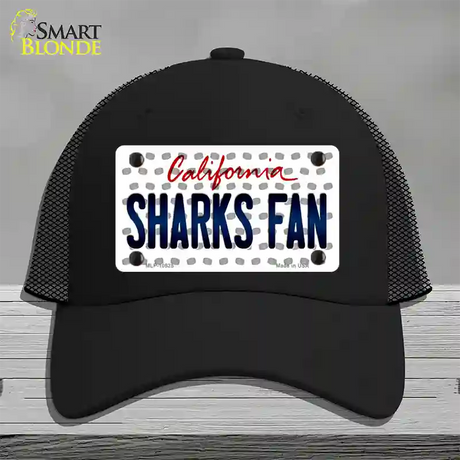 Sharks Fan California Novelty License Plate Hat Mesh / Black