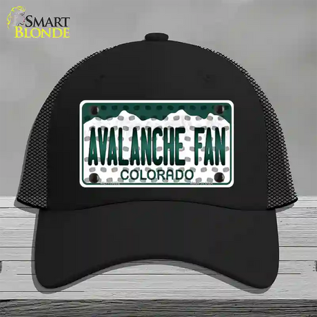 Avalanche Fan Colorado Novelty License Plate Hat Mesh / Black