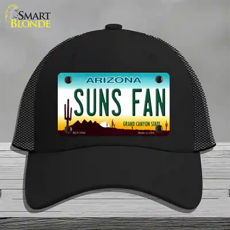 Suns Fan Arizona Novelty License Plate Hat Mesh / Black